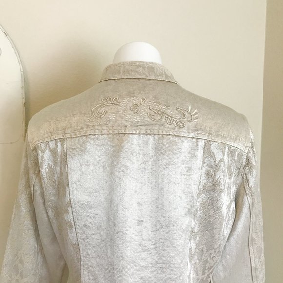 ❌SOLD❌ Urban Tribe | Cream Boho Southwest Design Jacket M - Picture 6 of 10